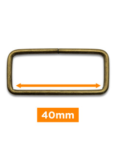 Rectangular buckle - Bronze 40 mm