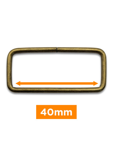 Rectangular buckle - Bronze 40 mm