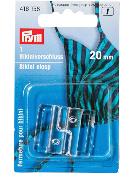 Transparent swimsuit clips 20 mm