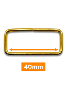 Rectangular buckle - Gold 40 mm