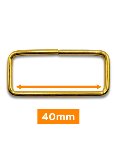 Rectangular buckle - Gold 40 mm