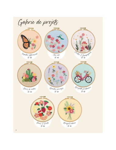 Embroidery book of flowers