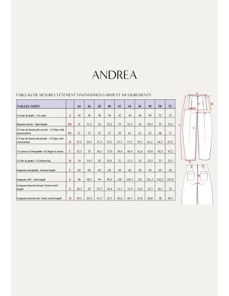 Andréa pants pattern - Maison Fauve