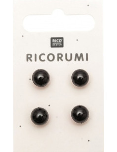 4-eye card 8.5 mm black Ricorumi