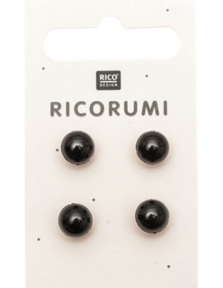 4-eye card 8.5 mm black Ricorumi