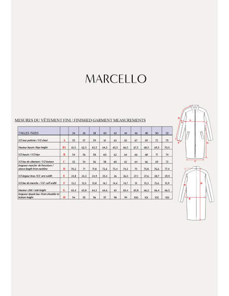 Marcello Coat Pattern - Maison Fauve