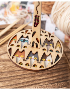 Yarn ball holder bracelet - Cats 2