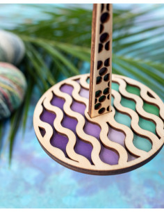 Funky wave yarn ball holder bracelet 2