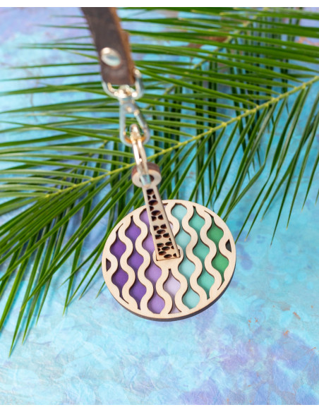 Funky wave yarn ball holder bracelet