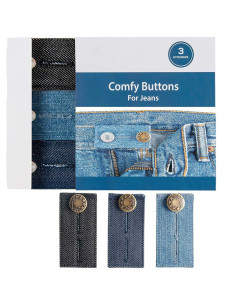 Easy Fit metal extension buttons for jeans