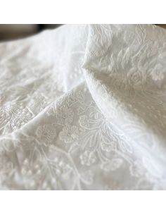 Alba white English embroidery fabric - My Dress Made