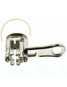 Double slider for synthetic closure 6 mm - Silver