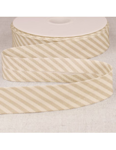 Pastel stripe bias - Beige