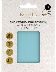 Bohin self-adhesive nylon repair patches - Light blue