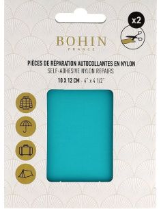 Bohin Nylon Self-Adhesive Repair Patches - Turquoise Blue