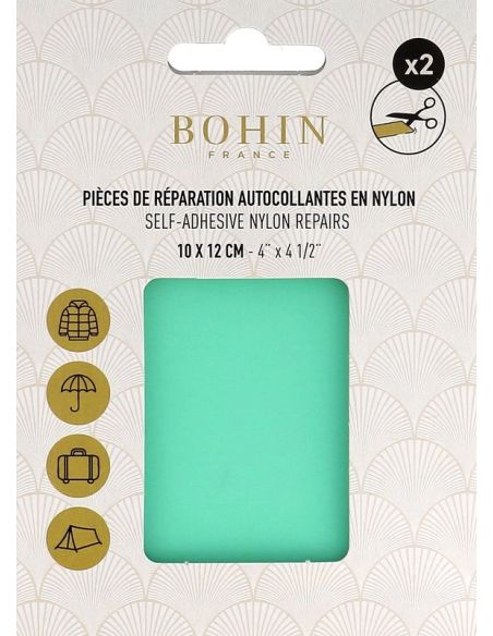Bohin Nylon Self-Adhesive Repair Patches - Mint Green