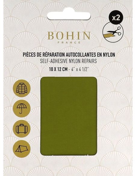 Bohin Nylon Self-Adhesive Repair Patches - Leaf Green