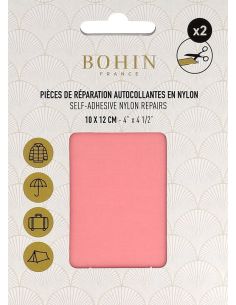 Bohin self-adhesive nylon repair patches - Pastel pink