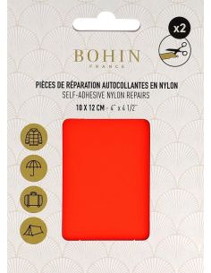 Bohin self-adhesive nylon repair patches - Fluorescent orange