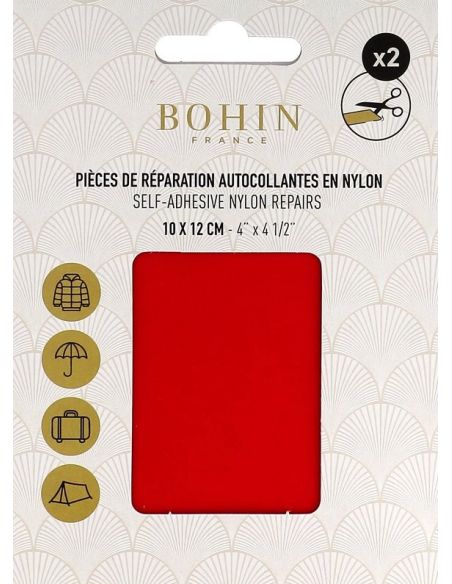 Bohin Nylon Self-Adhesive Repair Patches - Red