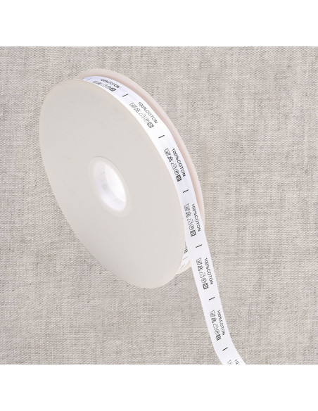 Composition label ribbon - 100% cotton