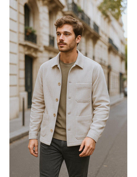 Cotton corduroy fabric - Linen