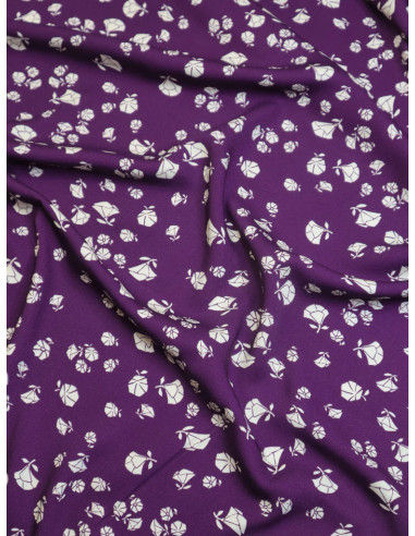 Tissu twill viscose Puff - Violet