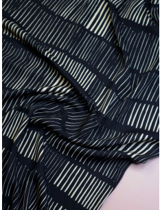 Viscose twill fabric Sticks - Black 2