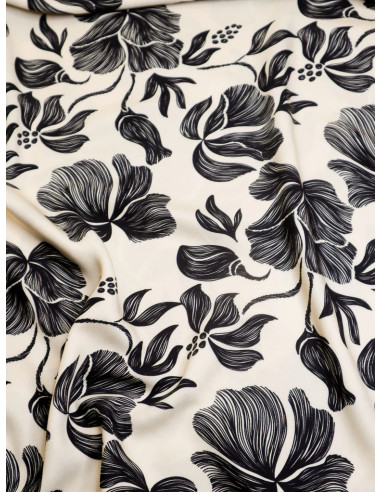 Loa Viscose Twill Fabric - Black