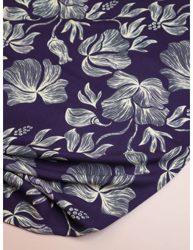 Loa Viscose Twill Fabric - Indigo