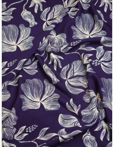 Loa Viscose Twill Fabric - Indigo