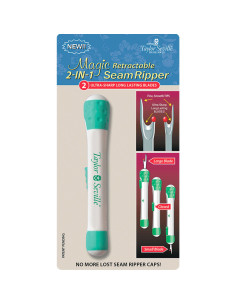Retractable 2-in-1 seam ripper