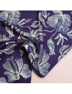 Loa Indigo Viscose Twill Fabric