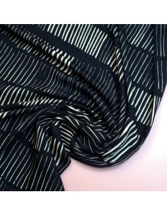 Viscose twill fabric Sticks - Black