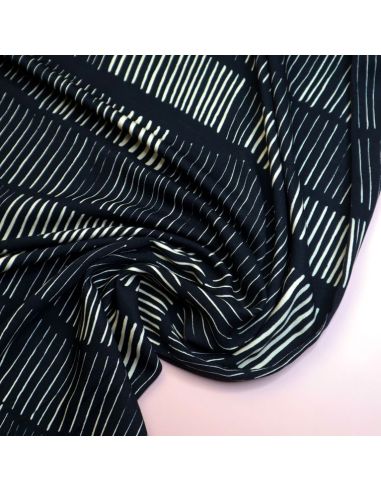 Viscose twill fabric Sticks - Black