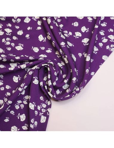 Viscose twill fabric Puff - Purple