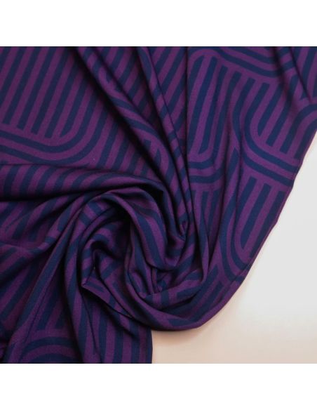 Ziggy Viscose Twill Fabric - Purple