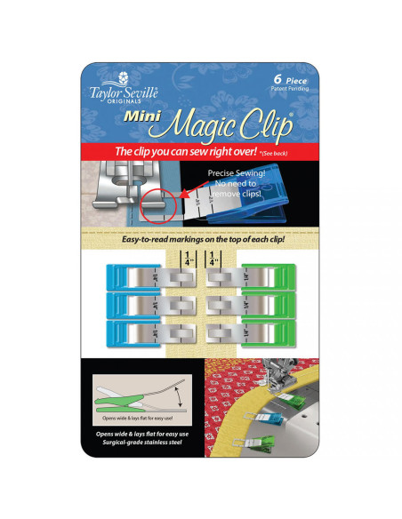 Magic fabric clips set of 6