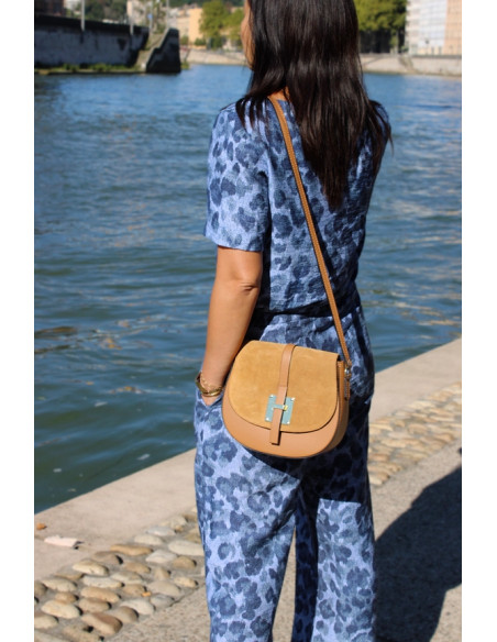 Slub Viscose Denim Leopard Fabric - My Dress Made