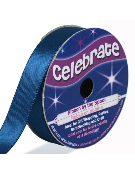 Navy blue Celebrate satin ribbon - 13 mm x 6 meters