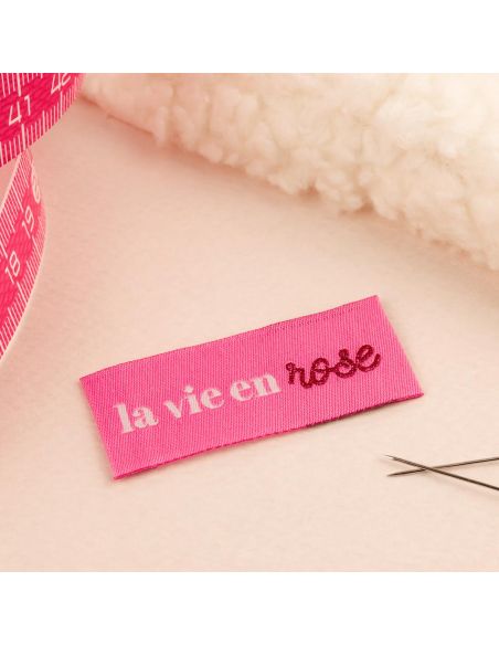 Set of 4 sew-on labels - La vie en rose