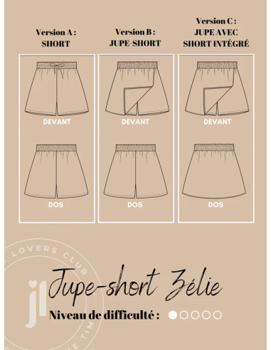 Zélie Skirt and Shorts Pattern - Joli Lab