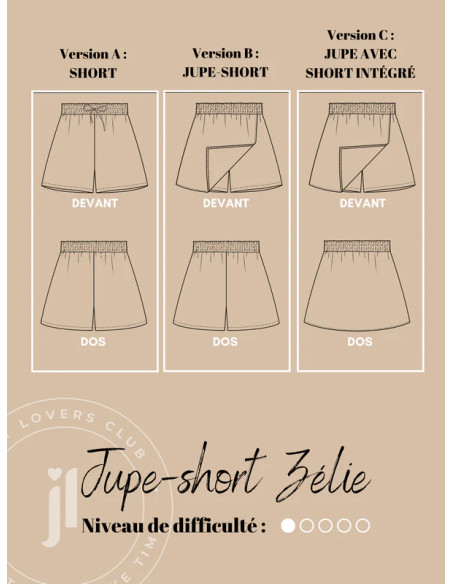 Zélie Skirt and Shorts Pattern - Joli Lab