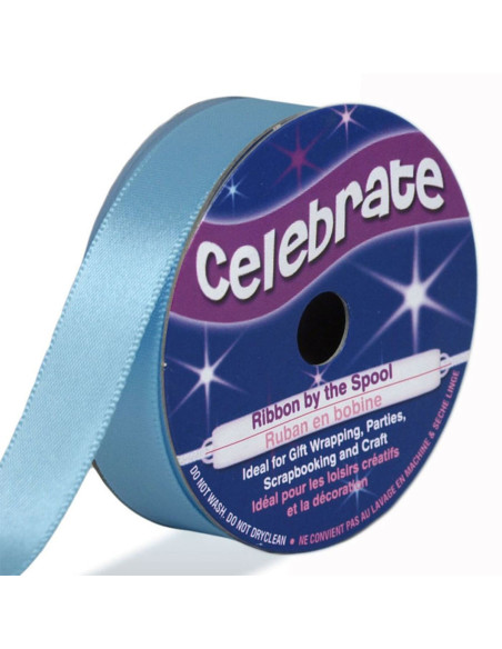 Sky blue Celebrate satin ribbon - 13 mm x 6 meters