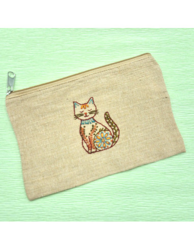 Water-soluble embroidery transfer sheets - Folk cats