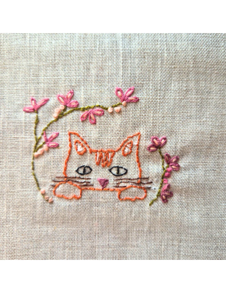 Water-soluble embroidery transfer sheets - Folk cats