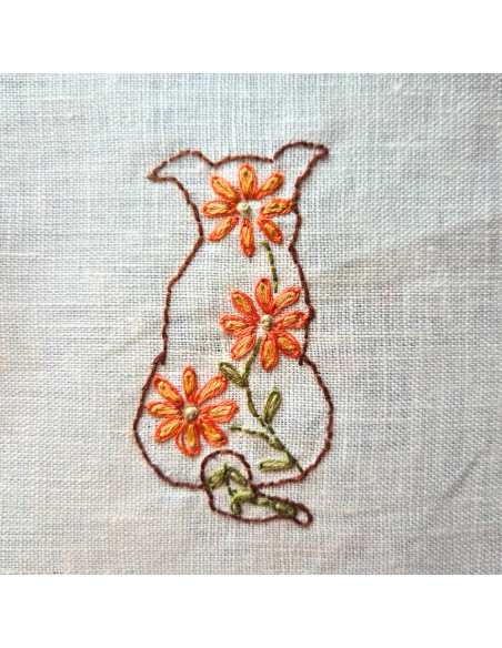 Water-soluble embroidery transfer sheets - Folk dogs