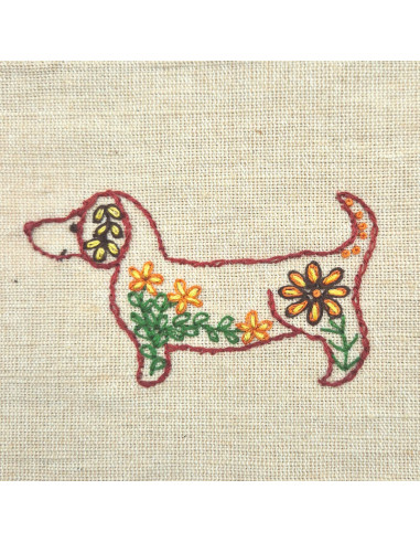 Water-soluble embroidery transfer sheets - Folk dogs
