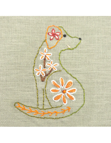 Water-soluble embroidery transfer sheets - Folk dogs