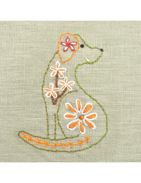 Water-soluble embroidery transfer sheets - Folk dogs
